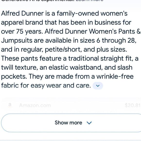 Alfred Dunner lavender lilac pull on pants sz 16 P  s pockets elasticized waist - Picture 13 of 13